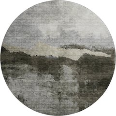 Premium Machine Washable Mayfield AMF1069 Taupe 8' x 8' Round Rug