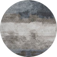 Premium Machine Washable Mayfield AMF1070 Gray 8' x 8' Round Rug