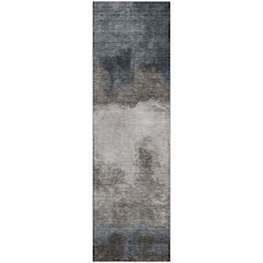 Premium Machine Washable Mayfield AMF1070 Gray 2'3" x 7'6" Runner Rug