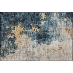 Premium Machine Washable Mayfield AMF1072 Blue 1'8" x 2'6" Rug