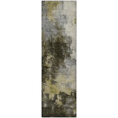 Premium Machine Washable Mayfield AMF1072 Brown 2'3" x 7'6" Runner Rug