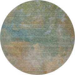 Premium Machine Washable Mayfield AMF1073 Aloe 8' x 8' Round Rug