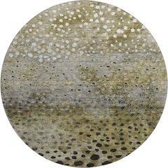 Premium Machine Washable Mayfield AMF1074 Brown 8' x 8' Round Rug