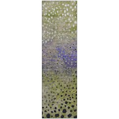 Premium Machine Washable Mayfield AMF1074 Green 2'3" x 7'6" Runner Rug