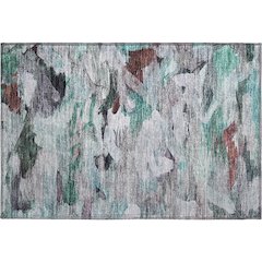 Premium Machine Washable Mayfield AMF1075 Teal 1'8" x 2'6" Rug