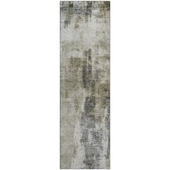 Premium Machine Washable Mayfield AMF1076 Taupe 2'3" x 7'6" Runner Rug