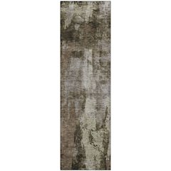 Premium Machine Washable Mayfield AMF1077 Brown 2'3" x 7'6" Runner Rug