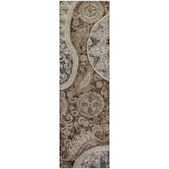 Premium Machine Washable Mayfield AMF1078 Brown 2'3" x 7'6" Runner Rug
