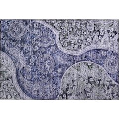 Premium Machine Washable Mayfield AMF1078 Navy 1'8" x 2'6" Rug