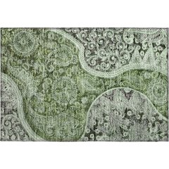 Premium Machine Washable Mayfield AMF1078 Olive 1'8" x 2'6" Rug