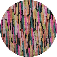 Premium Machine Washable Mayfield AMF1079 Pink 8' x 8' Round Rug