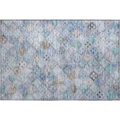 Premium Machine Washable Mayfield AMF1081 Blue 1'8" x 2'6" Rug