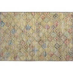 Premium Machine Washable Mayfield AMF1081 Gold 1'8" x 2'6" Rug