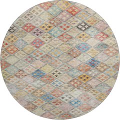 Premium Machine Washable Mayfield AMF1081 Paprika 8' x 8' Round Rug