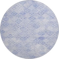 Premium Machine Washable Mayfield AMF1081 Sky 8' x 8' Round Rug