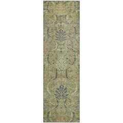 Premium Machine Washable Mayfield AMF1082 Aloe 2'3" x 7'6" Runner Rug