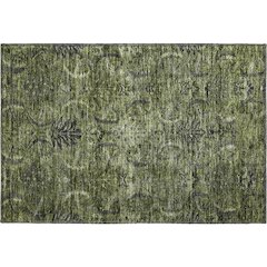 Premium Machine Washable Mayfield AMF1082 Olive 1'8" x 2'6" Rug
