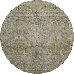 Premium Machine Washable Mayfield AMF1082 Taupe 8' x 8' Round Rug