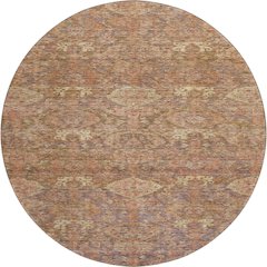 Premium Machine Washable Mayfield AMF1084 Brown 8' x 8' Round Rug