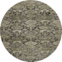 Premium Machine Washable Mayfield AMF1084 Charcoal 8' x 8' Round Rug