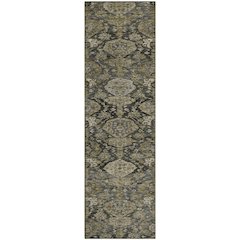 Premium Machine Washable Mayfield AMF1084 Charcoal 2'3" x 7'6" Runner Rug