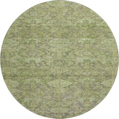 Premium Machine Washable Mayfield AMF1084 Green 8' x 8' Round Rug