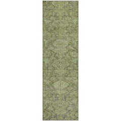 Premium Machine Washable Mayfield AMF1084 Green 2'3" x 7'6" Runner Rug
