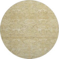 Premium Machine Washable Mayfield AMF1084 Wheat 8' x 8' Round Rug