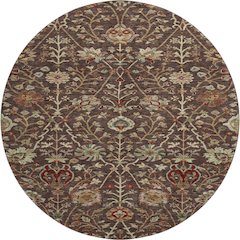 Premium Machine Washable Mayfield AMF1085 Chocolate 8' x 8' Round Rug