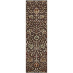 Premium Machine Washable Mayfield AMF1085 Chocolate 2'3" x 7'6" Runner Rug