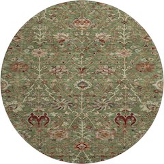 Premium Machine Washable Mayfield AMF1085 Fern 8' x 8' Round Rug
