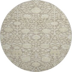 Premium Machine Washable Mayfield AMF1086 Mocha 8' x 8' Round Rug