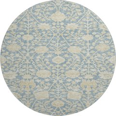 Premium Machine Washable Mayfield AMF1086 Sky 8' x 8' Round Rug