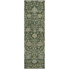 Premium Machine Washable Mayfield AMF1087 Green 2'3" x 7'6" Runner Rug