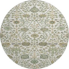 Premium Machine Washable Mayfield AMF1087 Ivory 8' x 8' Round Rug