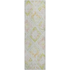 Premium Machine Washable Mayfield AMF1088 Pink 2'3" x 7'6" Runner Rug