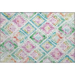 Premium Machine Washable Mayfield AMF1088 Teal 1'8" x 2'6" Rug