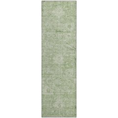 Premium Machine Washable Mayfield AMF1089 Aloe 2'3" x 7'6" Runner Rug