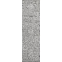 Premium Machine Washable Mayfield AMF1089 Gray 2'3" x 7'6" Runner Rug