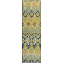 Premium Machine Washable Mayfield  Yellow 2'3" x 7'6" Runner Rug