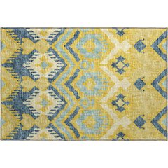 Premium Machine Washable Mayfield  Yellow 1'8" x 2'6" Rug
