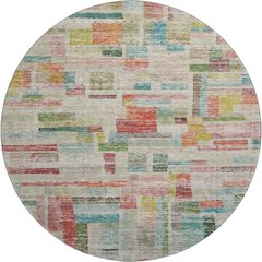 Premium Machine Washable Mayfield AMF1090 Paprika 8' x 8' Round Rug