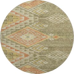 Premium Machine Washable Mayfield AMF1091 Green 8' x 8' Round Rug