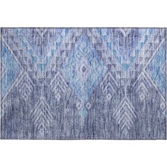 Premium Machine Washable Mayfield AMF1091 Navy 1'8" x 2'6" Rug