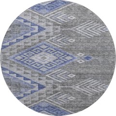 Premium Machine Washable Mayfield AMF1091 Pewter 8' x 8' Round Rug