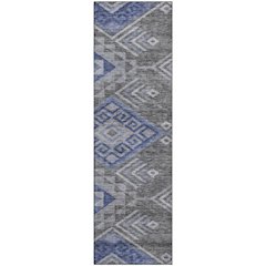 Premium Machine Washable Mayfield AMF1091 Pewter 2'3" x 7'6" Runner Rug