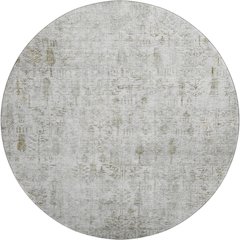 Premium Machine Washable Mayfield AMF1092 Silver 8' x 8' Round Rug