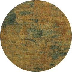 Premium Machine Washable Mayfield AMF1093 Copper 8' x 8' Round Rug
