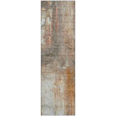 Premium Machine Washable Mayfield AMF1095 Copper 2'3" x 7'6" Runner Rug