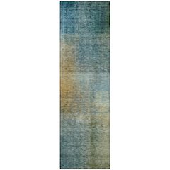 Premium Machine Washable Mayfield AMF1096 Blue 2'3" x 7'6" Runner Rug